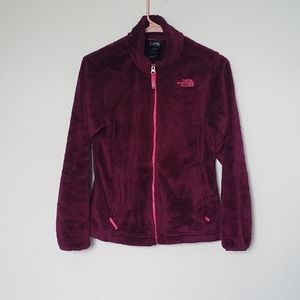 Maroon North Face jacket